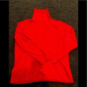 Talbots Red Cable Turtleneck Sweater 2x
